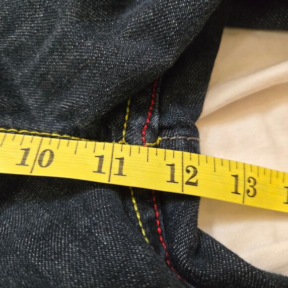 Vtg Pepe Jeans Mens Size 36x33 HTF Skull Live Free Dark Wash Y2K Hip-Hop - Picture 9 of 15